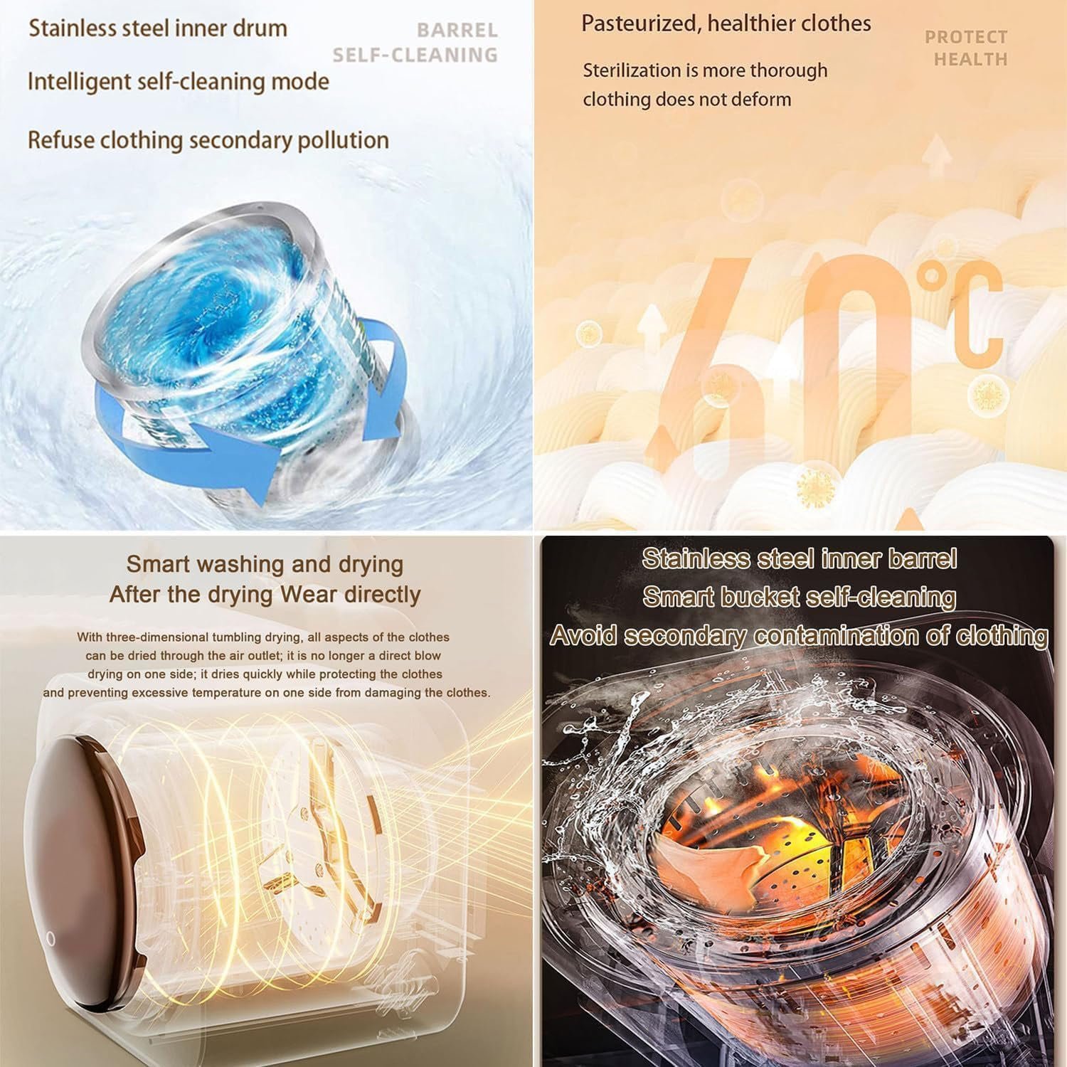 Underwear Washing Machine,Dryer,3.5L Fully Automatic Mini Sock Washing Machine,Portable Washing Machine,for Apartment Laundry - Image 5