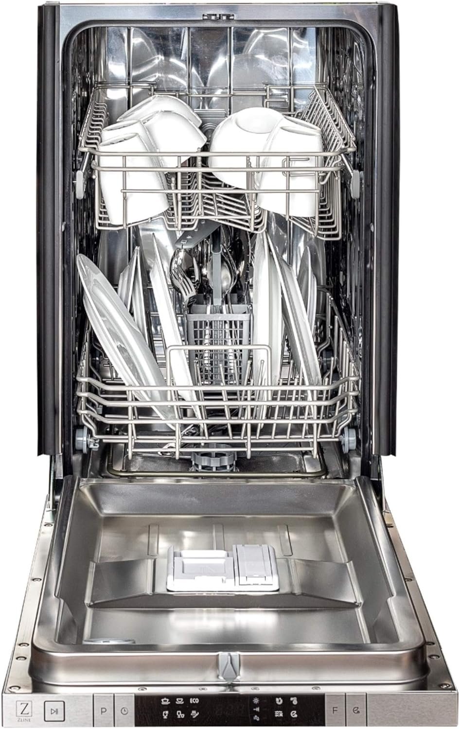ZLINE 18 in. Top Control Dishwasher in Custom Panel Ready with Stainless Steel Tub - Image 4