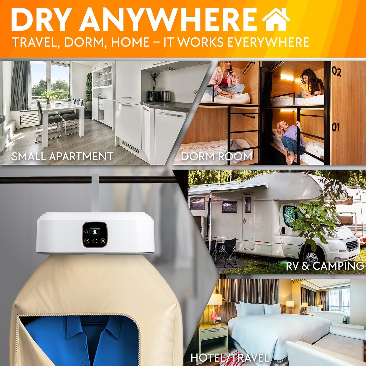 Portable Clothes Dryer – Compact, Foldable, Energy-Efficient Laundry Drying Machine for Apartments, Travel, Small Spaces, Hotels, RVs, Dorm Rooms, and Mini Secadoras de Ropa - Image 5