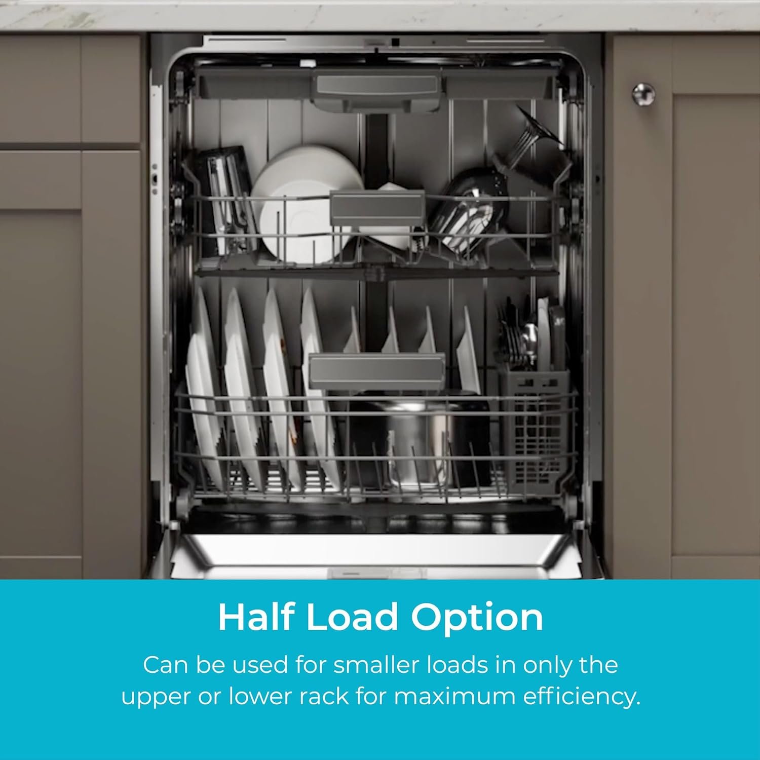 Kenmore 24" Built-In Stainless Steel Tub Dishwasher with SmartWash, UltraWash, SmartDry Plus, MoreSpace Adjustable Rack and Leak Detect, Energy Star Certified, White - Image 7