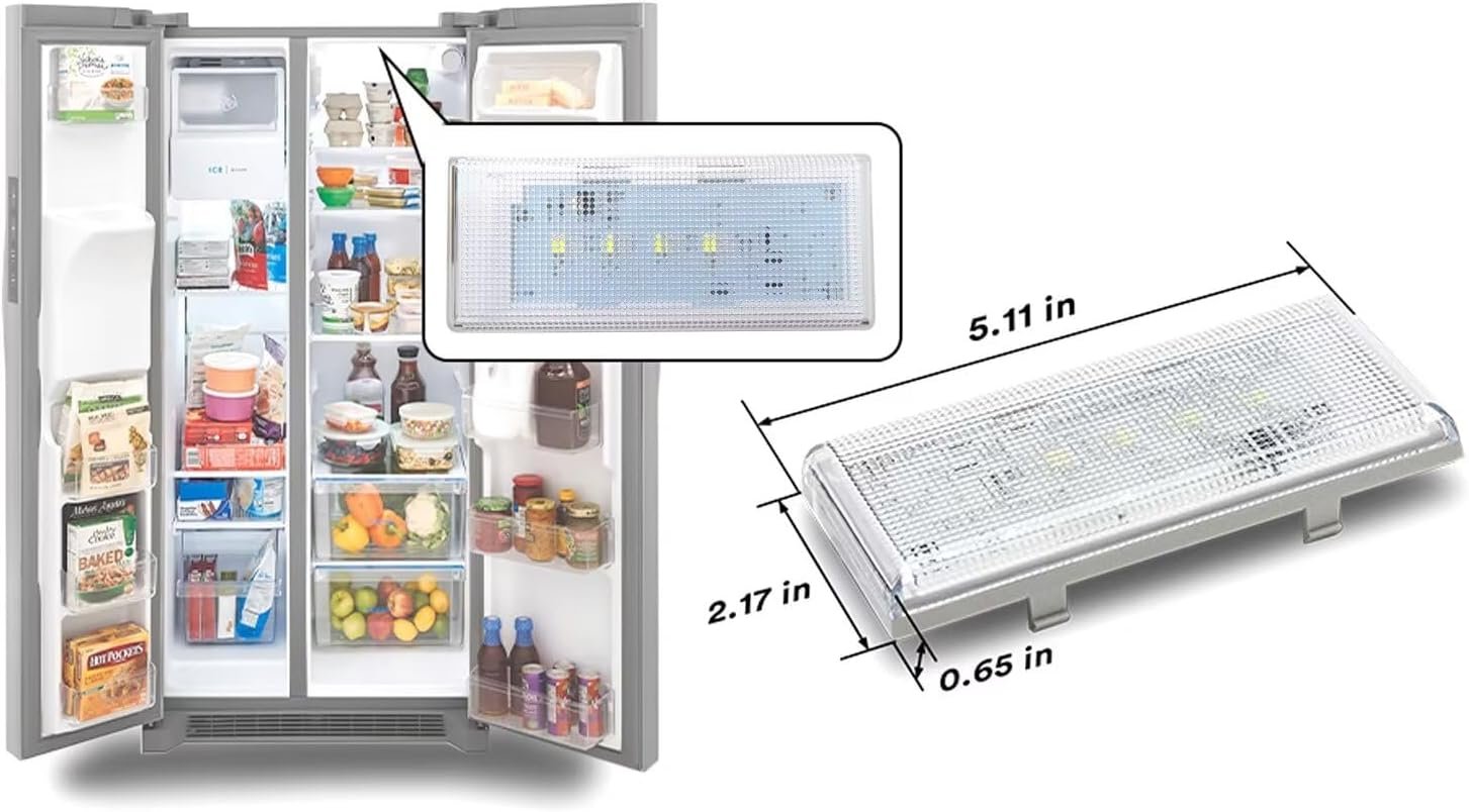Refrigerator LED Lights WPW10515058 Replacement Fits for 106.51792412 SIDE by XSPANDER - Image 7