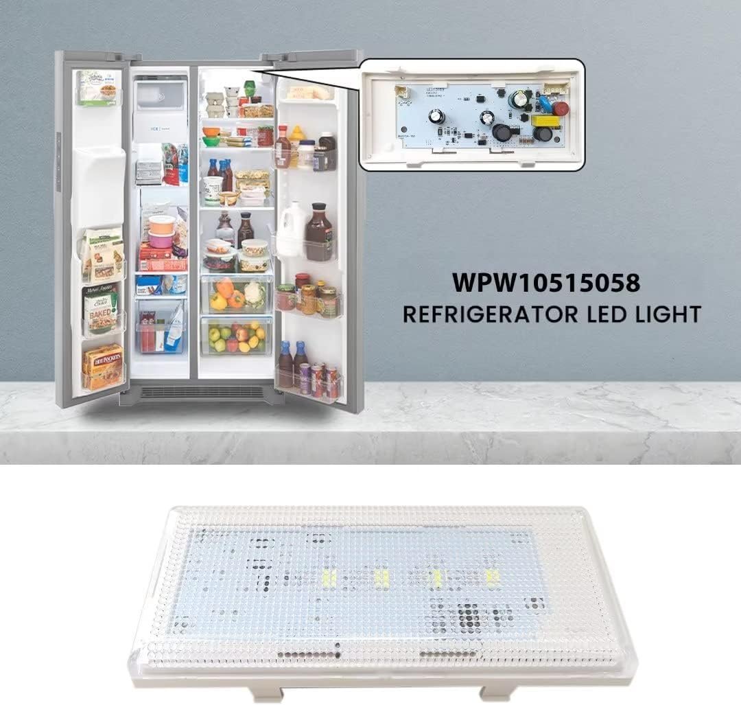 W10515058 LED Light Replacement for Whirlpool WRS325FDAM04, SIDE-BY-SIDE, W/DISPENSER, WRS325FDAT02, WRS325FDAT04, SIDE-BY-SIDE, W/DISPENSER - Image 3