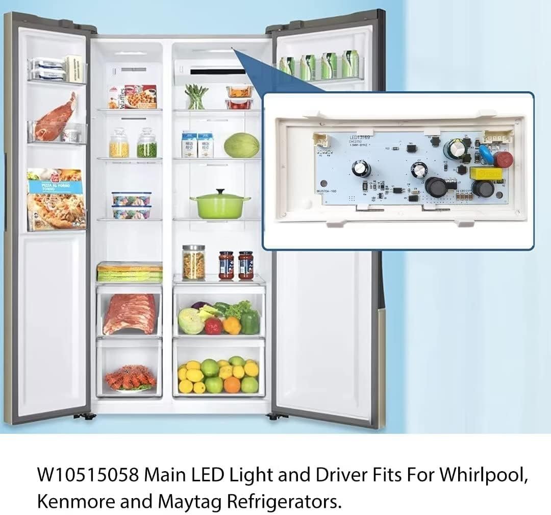 W10515058 LED Light Replacement for Whirlpool WRS325FDAM04, SIDE-BY-SIDE, W/DISPENSER, WRS325FDAT02, WRS325FDAT04, SIDE-BY-SIDE, W/DISPENSER - Image 5
