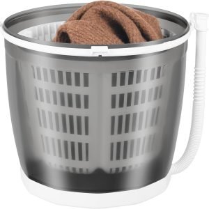 Portable Washing Machine, 2 in 1 Non-Electric Washing Machine, Mini Traveling Outdoor Compact Washer Spin Dryer,Grey