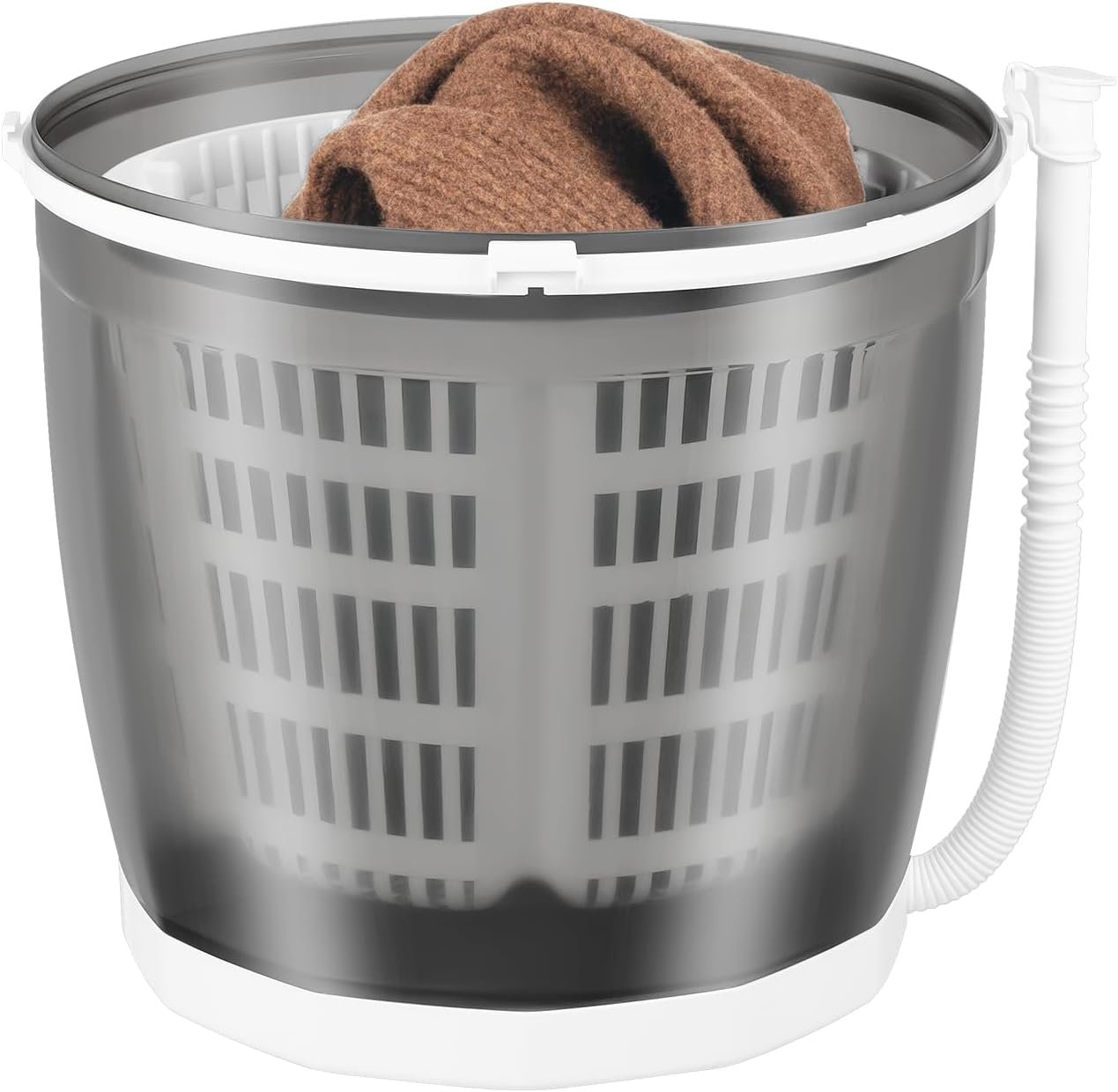 Portable Washing Machine, 2 in 1 Non-Electric Washing Machine, Mini Traveling Outdoor Compact Washer Spin Dryer,Grey