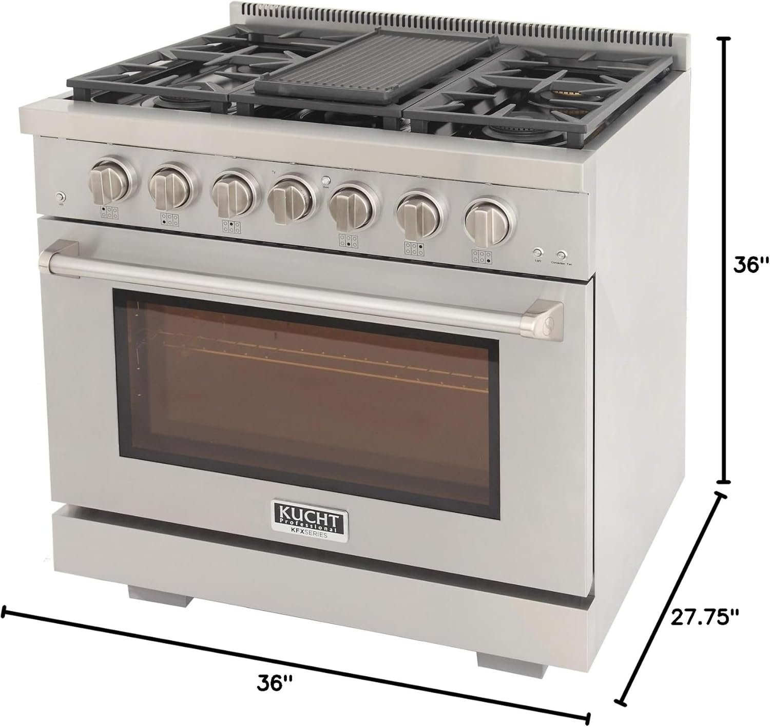 Kucht KFX3600X-S Gas Range, Stainless Steel - Image 10