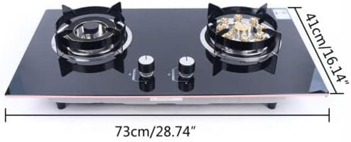 Gas Stove, 28.74" x 16.14" Tempered Glass Built-in Stove Cooker, NG Gas Cooktop for Commerial or Home, Kitchen Cooktop Hob Cooker - Image 5