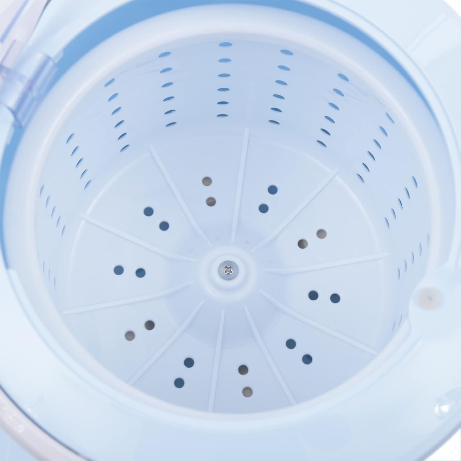 Portable Washing Machine,Large Capacity Dehydrator Spin Dryer Manually Pulling Rope Laundry Drying Machine Foot Type Non-Electric Dehydrator RV Laundry Machine for Home And Dormitory,Blue - Image 6
