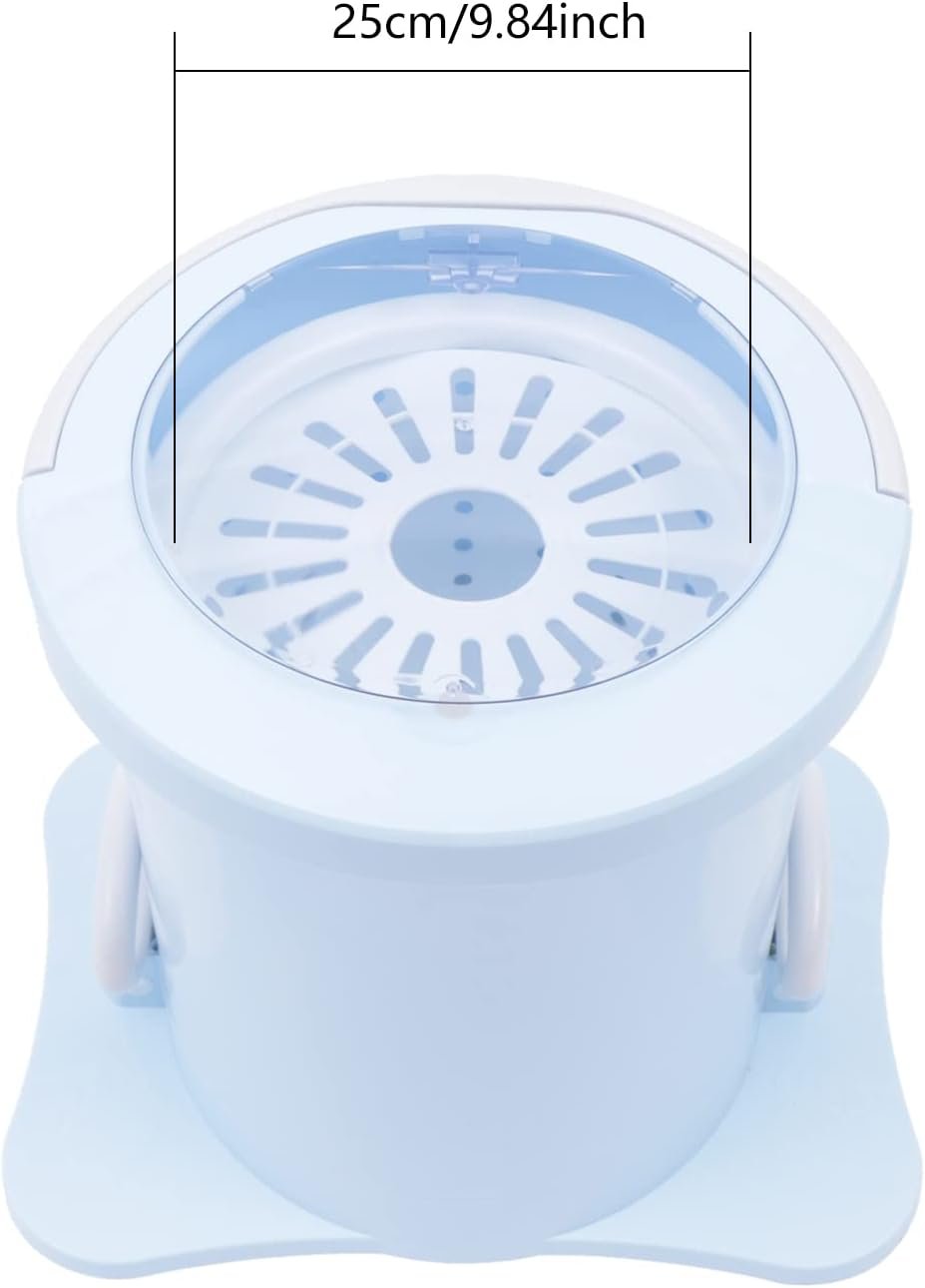 Portable Washing Machine,Large Capacity Dehydrator Spin Dryer Manually Pulling Rope Laundry Drying Machine Foot Type Non-Electric Dehydrator RV Laundry Machine for Home And Dormitory,Blue - Image 5