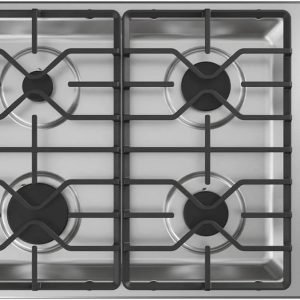 GE JGP3030SLSS 30 Inch Gas Cooktop with MAX System, Power Broil, Simmer, Continuous Grates, Sealed Burners and ADA Compliant, Stainless Steel