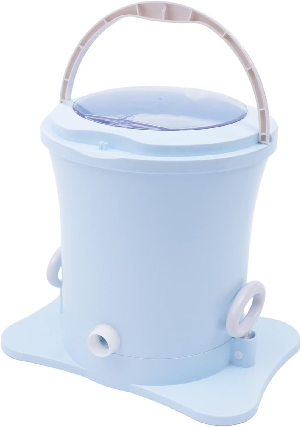 Portable Washing Machine,Large Capacity Dehydrator Spin Dryer Manually Pulling Rope Laundry Drying Machine Foot Type Non-Electric Dehydrator RV Laundry Machine for Home And Dormitory,Blue