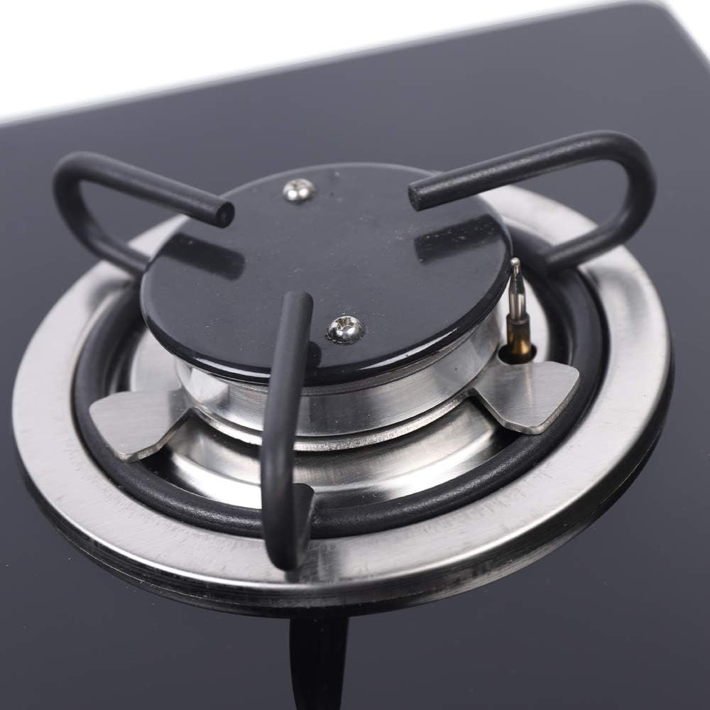 Propane Gas Cooktop Tempered Glass Gas Stove 11.4" Built-in LPG Gas Hob Cooktop Portable Stove with 1 Burner, Auto Ignition Camping 1 Burner LPG for Boat,RV,Apartments,Outdoor - Image 5