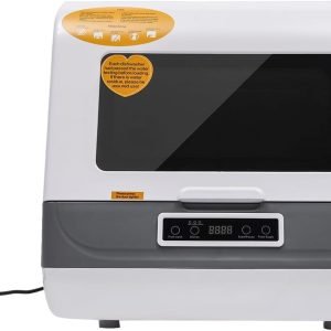 110V Countertop Dishwasher 17.72 x 15.75In Portable Dishwasher Countertop with 360° Rotating Spray Mini Dishwasher 3-in-1 Washing Modes Portable Dishwasher for Dishes Fork (1200W-White)
