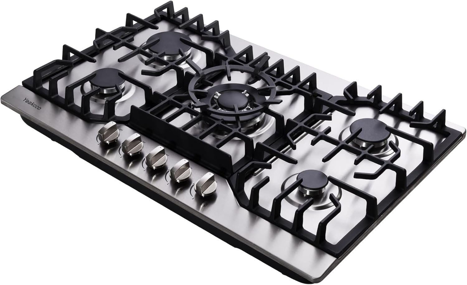 Gas Cooktop 30 Inch, Stainless Steel 5 Burners Built-in Gas Stovetop Propane/Natural Gas Convertible Stove Top Dual Fuel Gas Hob - Image 6