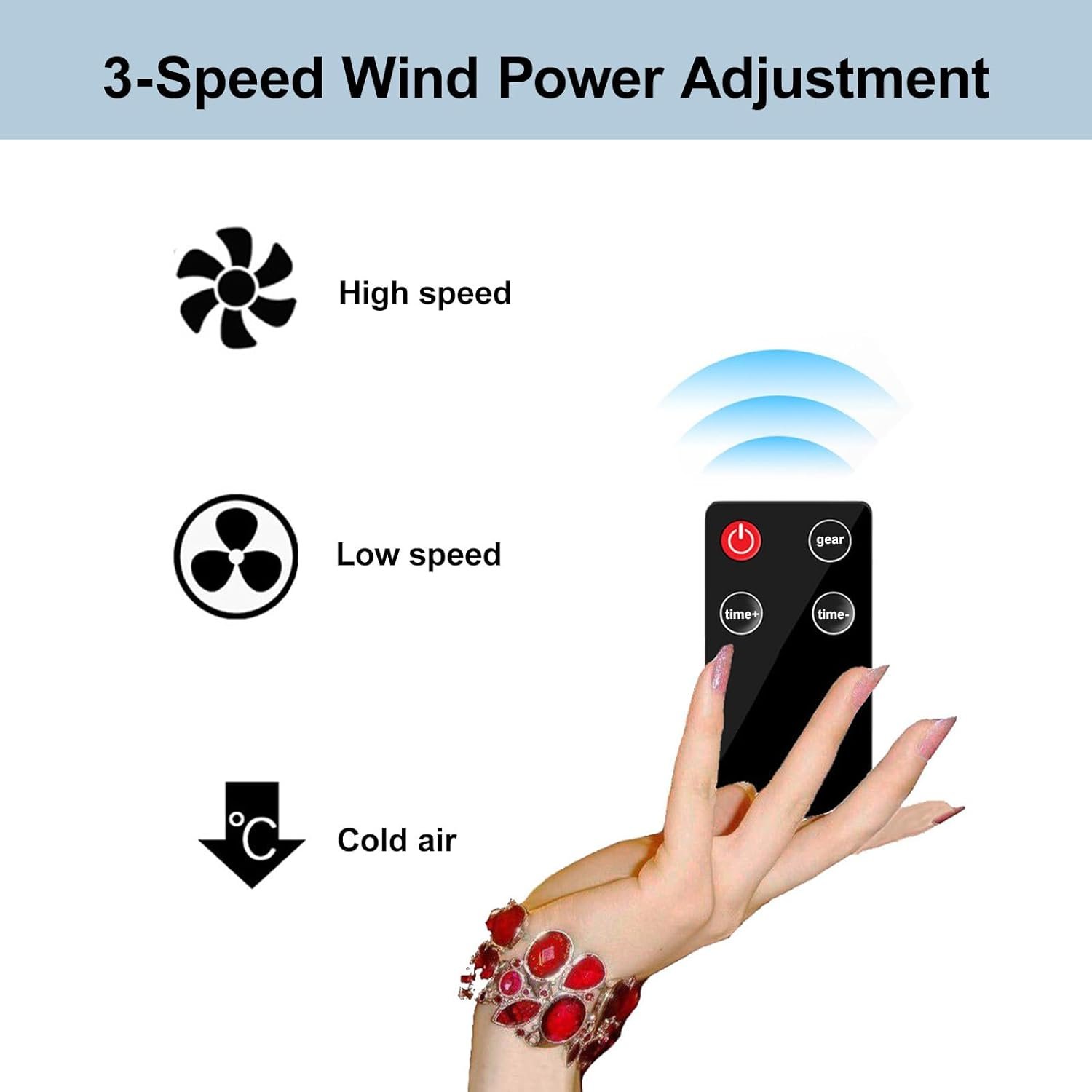 Portable Clothes Dryer, Electric Clothes Dryer Fast Drying, with Time Setting Function, 3-Speed Temperature Adjustment, for Underwear, Shirt, Towel - Image 7