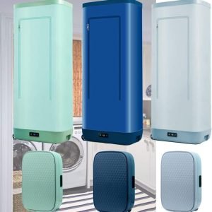 Fast Dry Clothes Dryer, Electric Clothes Drying Rack Machine, Green/Gray/Blue Warm Air Drying Rack Wardrobe with Dustproof Cloth Curtain 850W/220V (Color : Green)