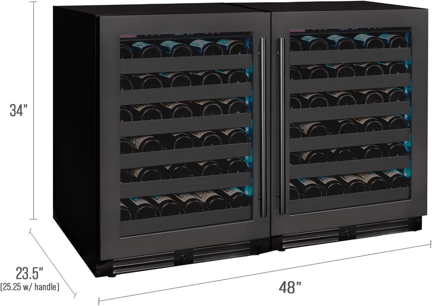 Allavino 2X-BDW5034S-1BS Wine Refrigerator, 2 Zone, French Door (2 Units) - Image 9