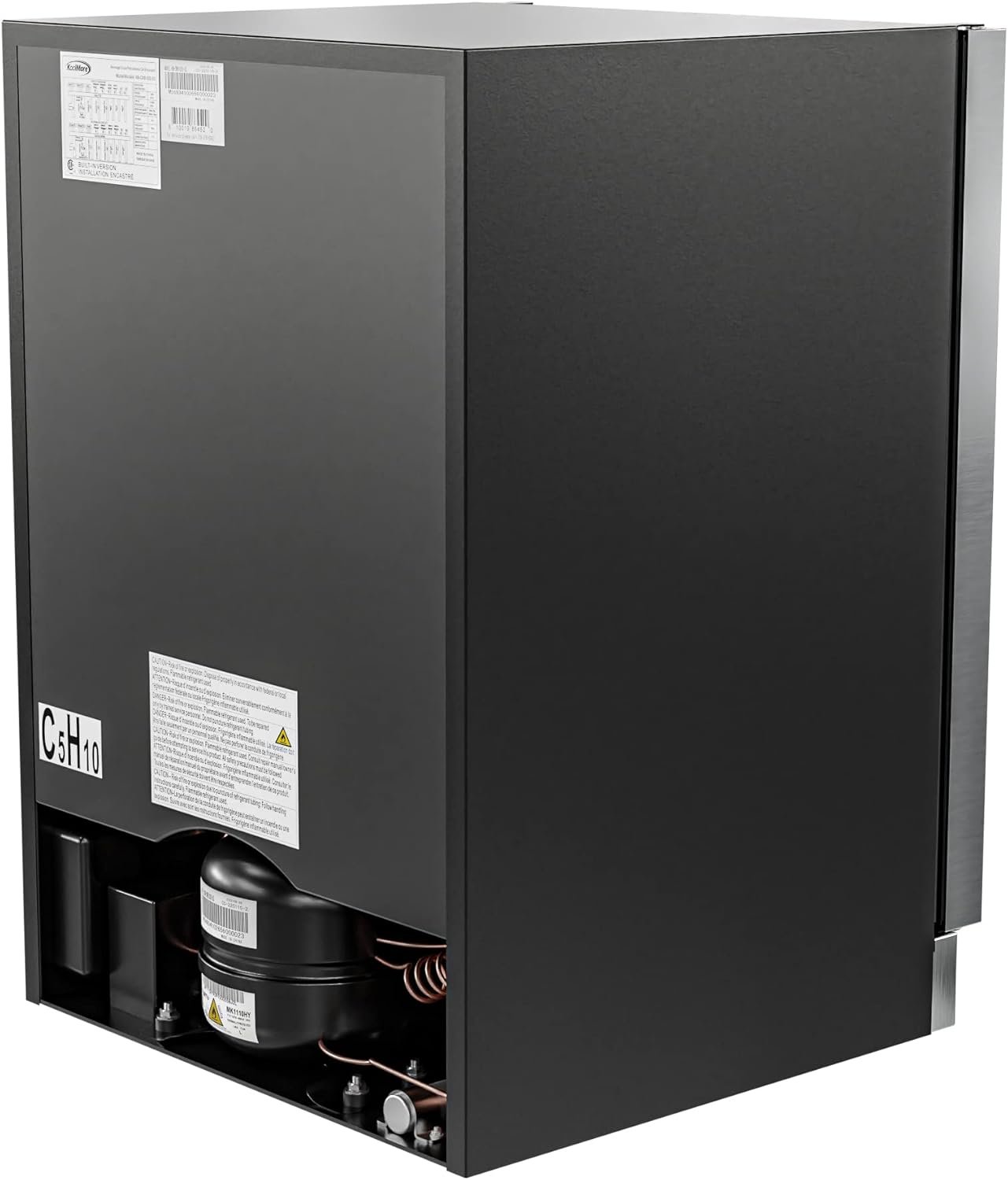 KoolMore 24 Inch Dual Zone Wine Cooler and Beverage Refrigerator with Cool Temperature Control, LED Touch Display, and Adjustable Shelves, Holds up to 21-Bottles and 60-Cans (KM-CWB1830-SS),Silver - Image 8