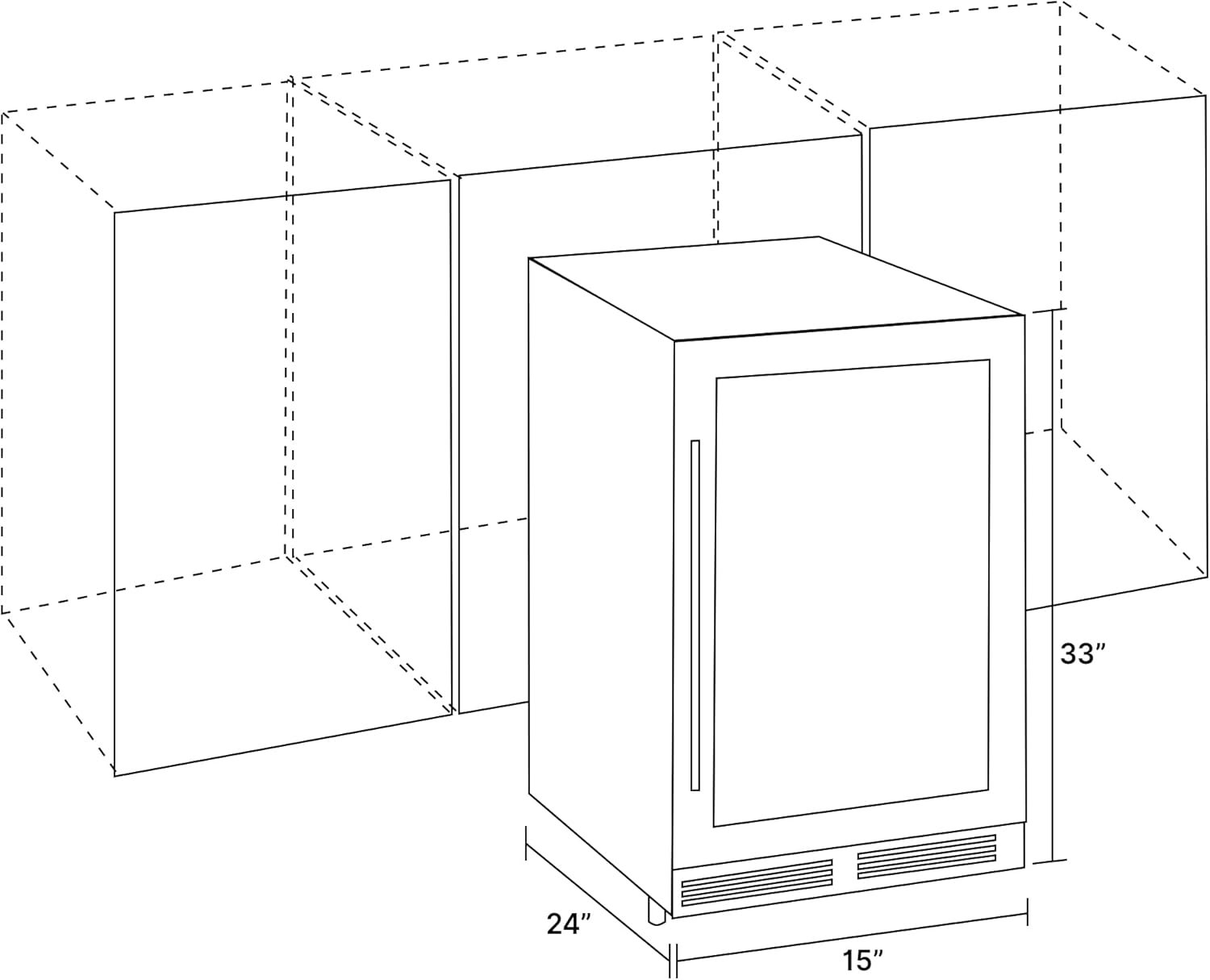 Koolatron Wine Fridge - Under Counter Wine Cooler, 28 Bottle Chiller, Built in Wine Cabinet for Champagne, Red & White Wine, Bar, Dual Zone Freestanding Cellar, Stainless Steel - Image 6