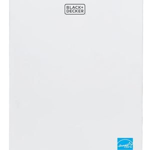 BLACK+DECKER 18” Portable Dishwasher, Compact Dish Washer with 8-Place Setting Capacity, Stainless Steel Tub, 6 Wash Programs, Worktop Space, Mobile Dishwasher with Casters, Faucet Connect, White