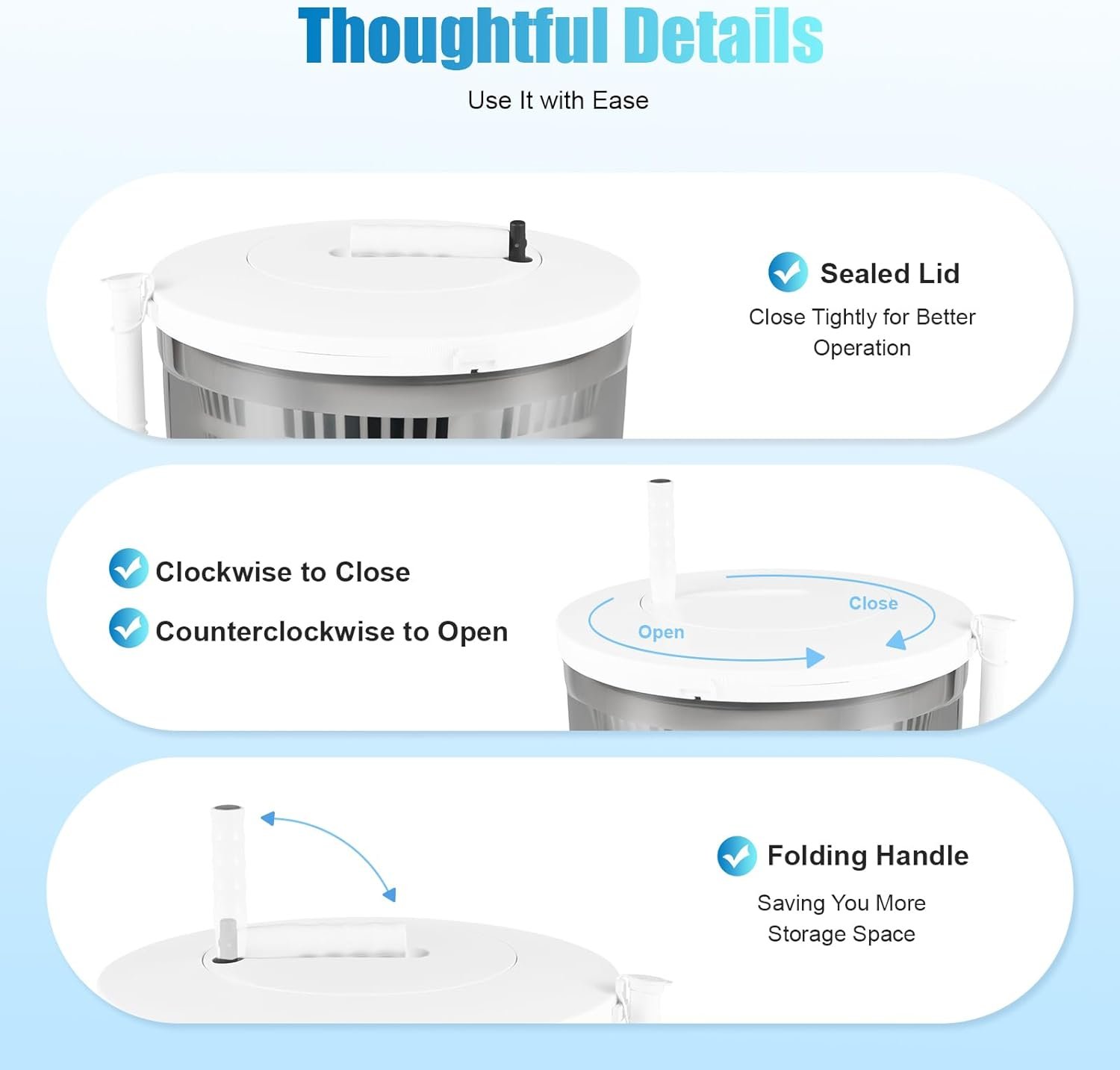 Portable Washing Machine, 2 in 1 Non-Electric Washing Machine, Mini Traveling Outdoor Compact Washer Spin Dryer,Grey - Image 5