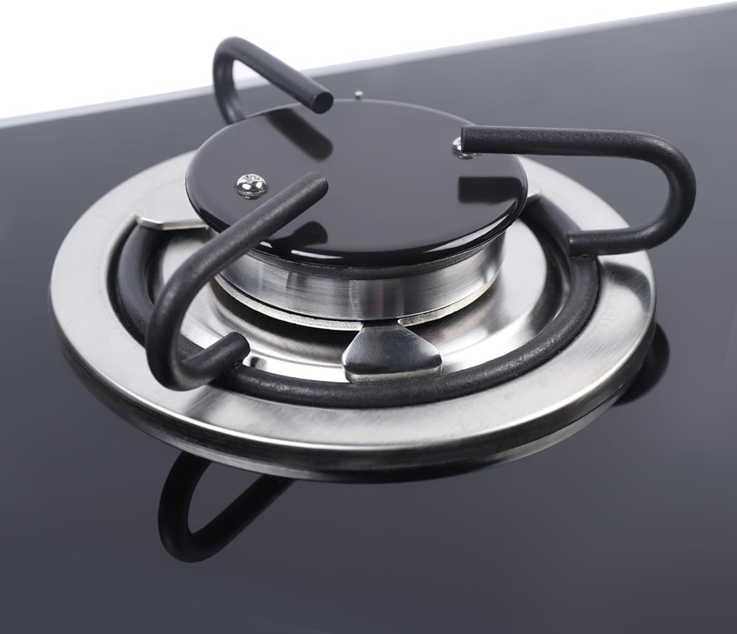 RV Gas Stove, Burner Tempered Glass Gas Cooktop Burner Lpg Gas Stove Hob for Boat Caravan Rv Camper Gas Range Stove Multi-level Fire Adjustment (With Bowl, 2 Burner) - Image 4