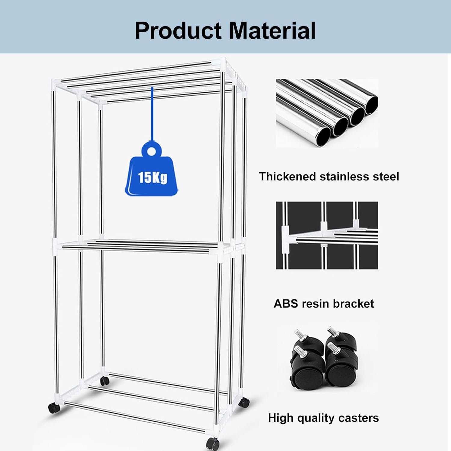 Portable Clothes Dryer, Electric Clothes Dryer Fast Drying, with Time Setting Function, 3-Speed Temperature Adjustment, for Underwear, Shirt, Towel - Image 6