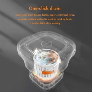 Portable Folding Clothes Washing Machine, Mini Foldable Washer and Dryer, Electric Compact Small Laundry Machines, Energy Saving Home Travel