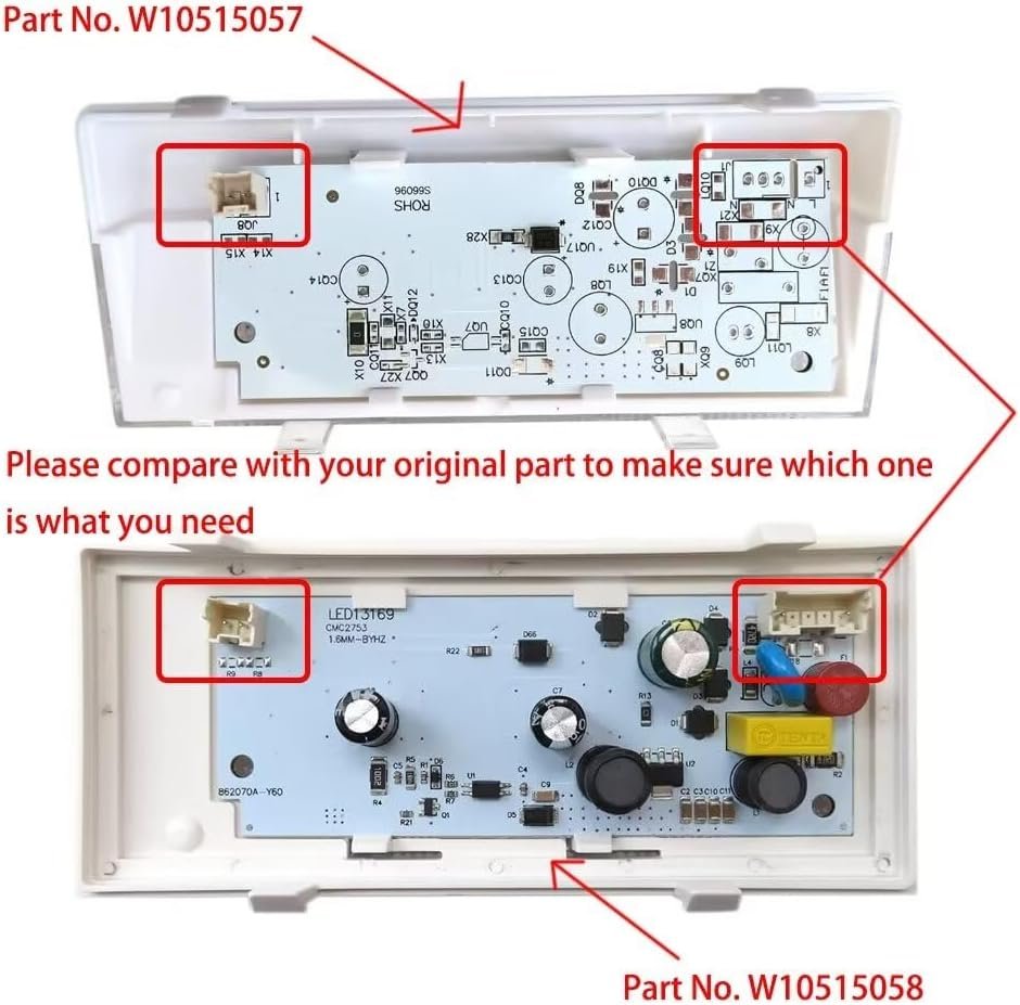 W10515058 LED Light Replacement for Whirlpool WRS325FDAM04, SIDE-BY-SIDE, W/DISPENSER, WRS325FDAT02, WRS325FDAT04, SIDE-BY-SIDE, W/DISPENSER - Image 8