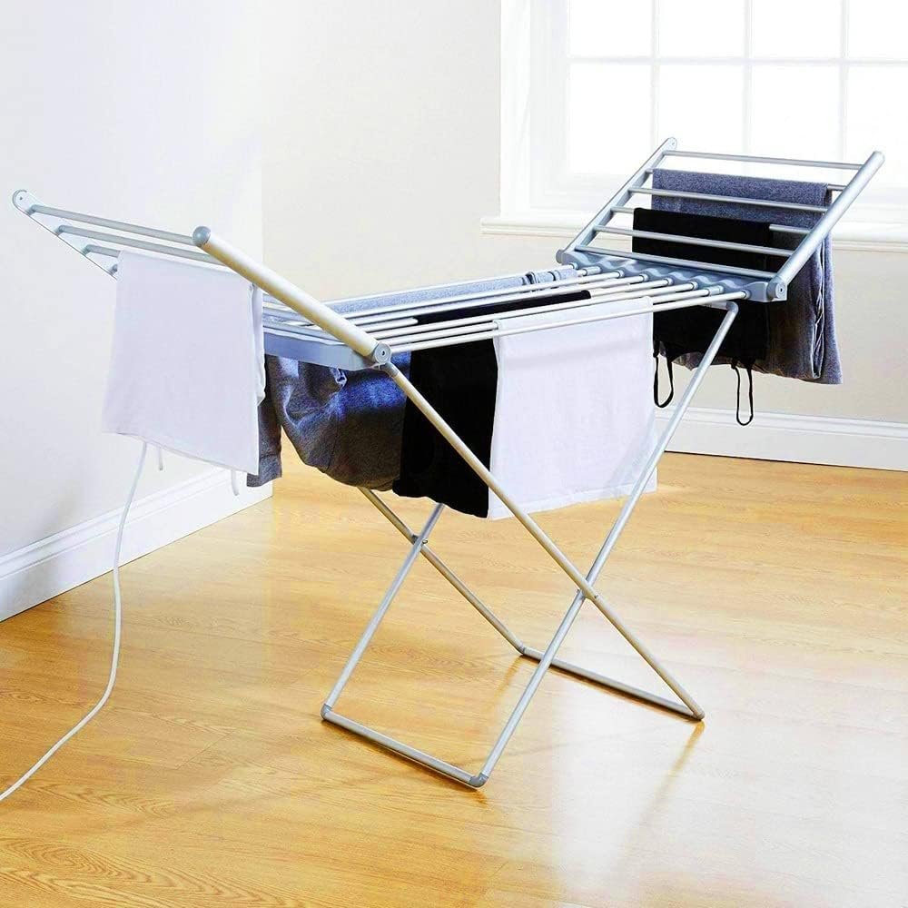 Electric Heated Clothes Airer Dryer Horse Rack, Folding Laundry Drying Rack Airer Stable Dryer, Electric Heated Drier Clothes Airer Hanger Fashionable - Image 2