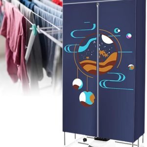 1500 W Clothes Dryer, Electric Heated Clothes Airer, Clothing Care Machine, with 4 H Drying Timer, Fast Drying & Low Noise, for Apartments, Dormitories