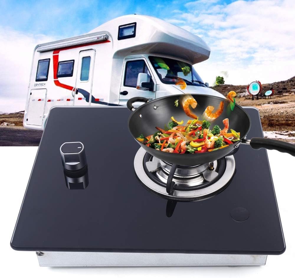 Propane Gas Cooktop Tempered Glass Gas Stove 11.4" Built-in LPG Gas Hob Cooktop Portable Stove with 1 Burner, Auto Ignition Camping 1 Burner LPG for Boat,RV,Apartments,Outdoor - Image 6