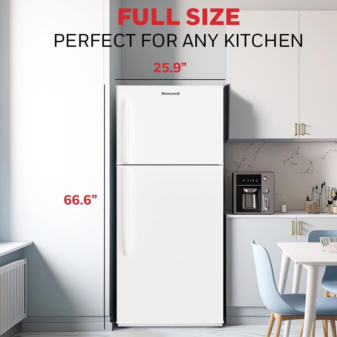 Honeywell H18TFW top Freezer Refrigerator, White - Image 3