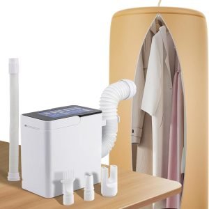 Moongiantgo Portable Clothes Dryer, 4-in-1 Electric Drying Machine with Timer for Clothes Shoes Pets Drying Blanket Warming, Compact for Apartments Home Dorms Travel RVs (White)