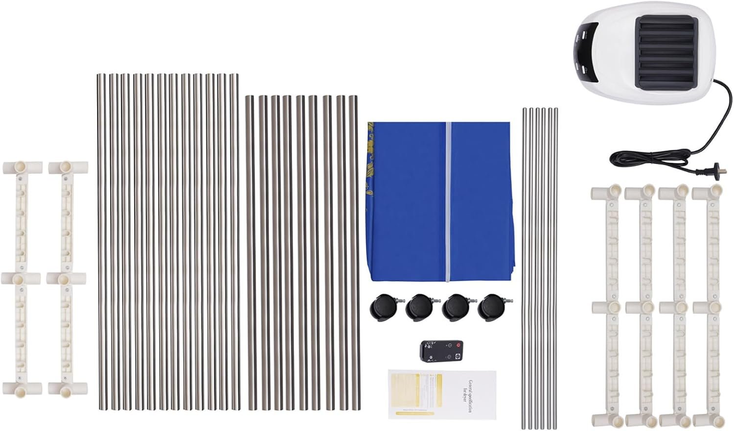 Clothes Dryer, 1200-1500W Power Electric Clothes Dryer Machine with Timer, 2-Tier Laundry Drying Wardrobe with 4pcs Wheels, Foldable Clothes Drying Rack and Dryer for Travel, Apartments, RV, Home - Image 7