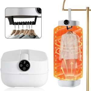 Portable Clothes Dryer, Mini Laundry Dryers with Timer, Foldable Electric Laundry Dryer Machine for Apartment, Home, Travel, Dorm, Camping, RV