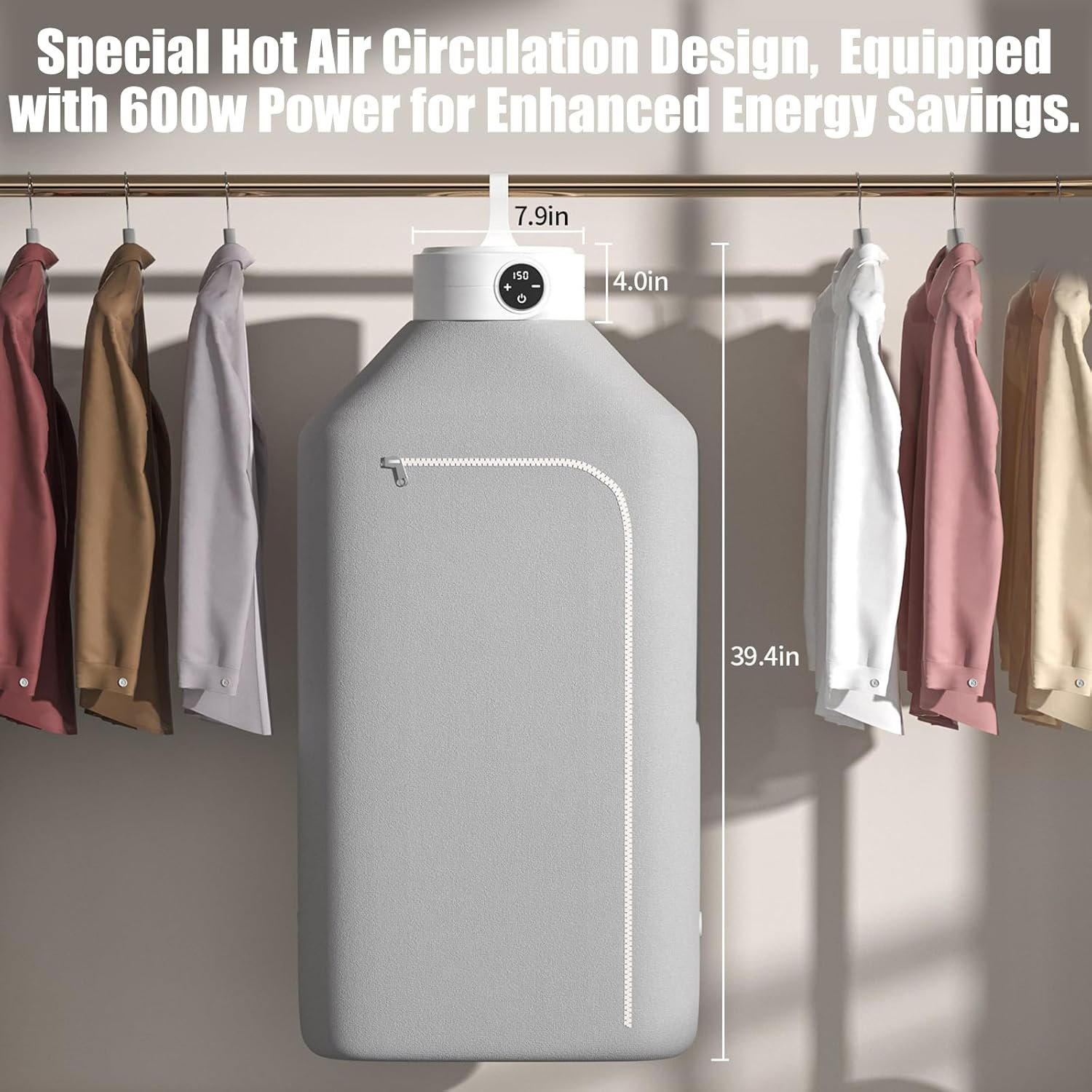 Portable Clothes Dryer, Small Compact Foldable Electric Drying Machine with Dry Bag for Travel,RV, Home,Apartment (wizi01) - Image 9