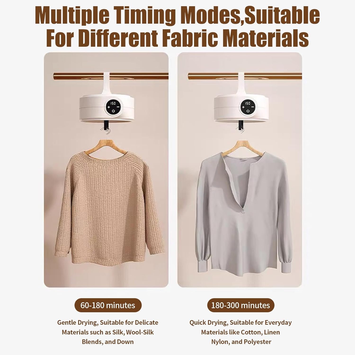 Portable Clothes Dryer, Small Compact Foldable Electric Drying Machine with Dry Bag for Travel,RV, Home,Apartment (wizi01) - Image 7