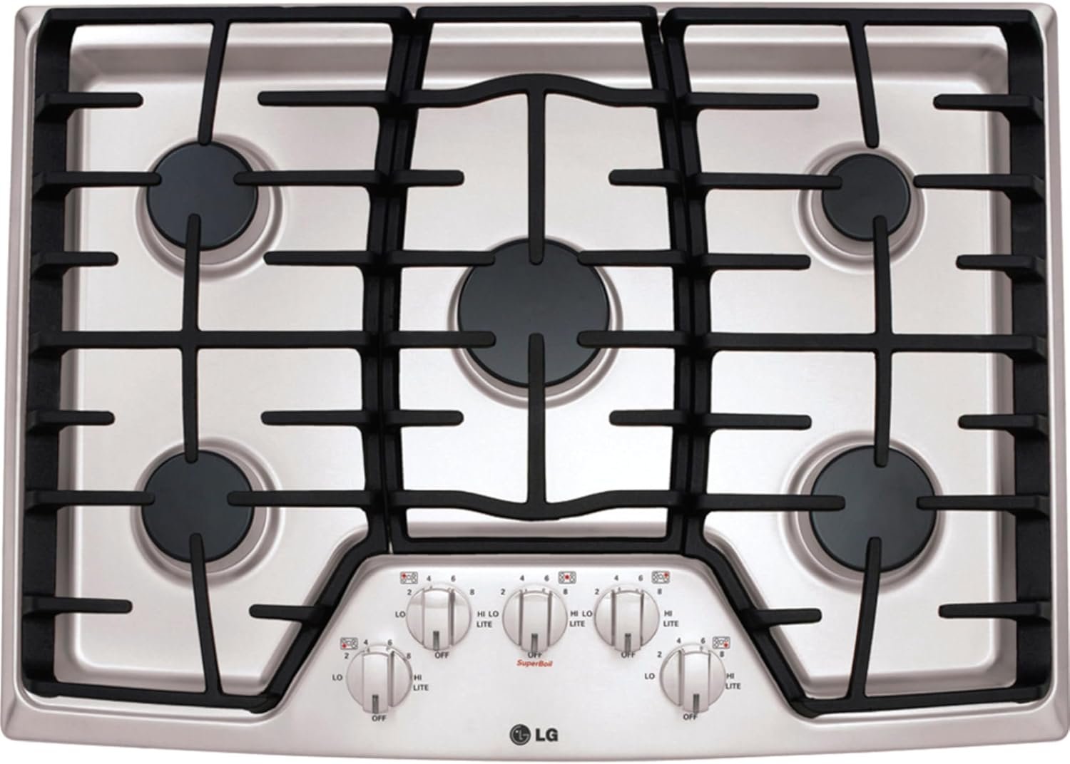 LG LCG3011ST 30" Stainless Steel Gas Sealed Burner Cooktop