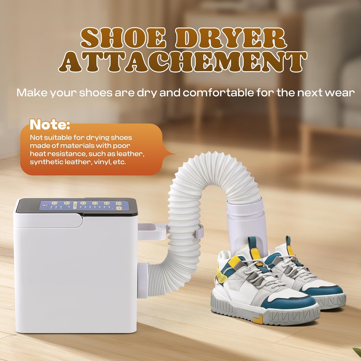 Moongiantgo Portable Clothes Dryer, 4-in-1 Electric Drying Machine with Timer for Clothes Shoes Pets Drying Blanket Warming, Compact for Apartments Home Dorms Travel RVs (White) - Image 4