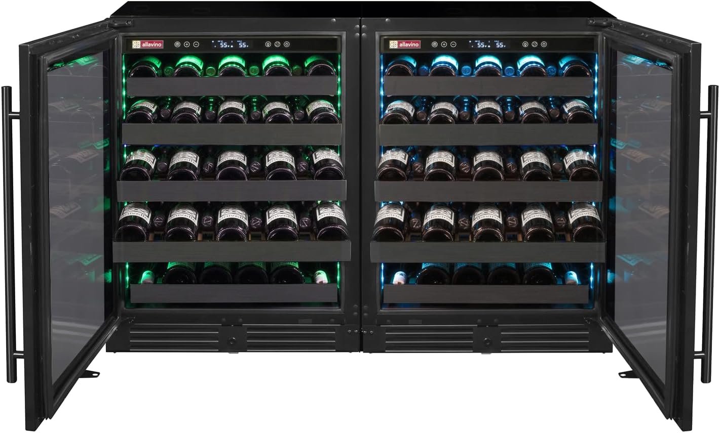 Allavino 2X-BDW5034S-1BS Wine Refrigerator, 2 Zone, French Door (2 Units) - Image 2