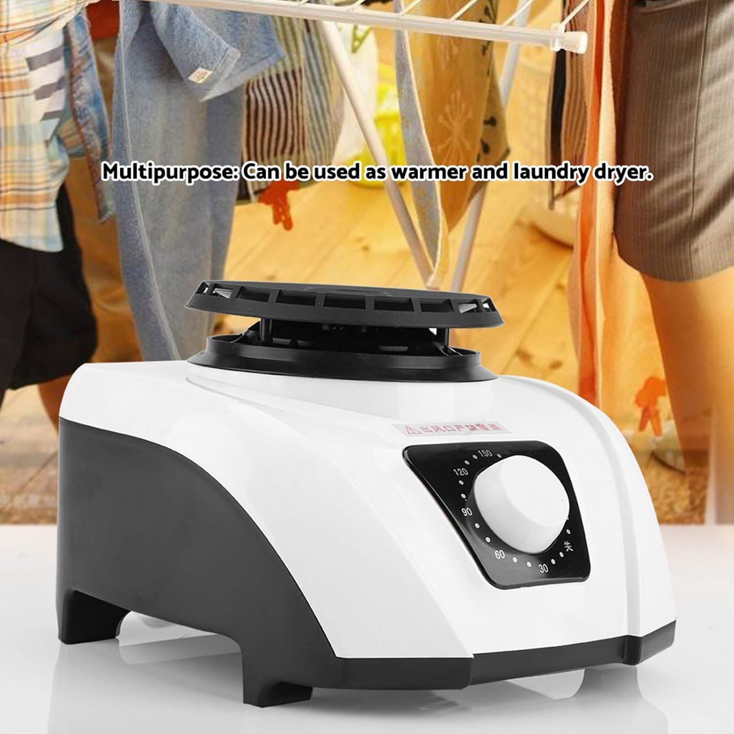 Restokki 1200W Mini Electric Laundry Dryer, Portable Super Quiet Warmer for Clothes Shoes,Super Quiet, Energy Saving, Warmer Clothes Dryer for Apartment Home (8.3 * 7.1inch) - Image 7