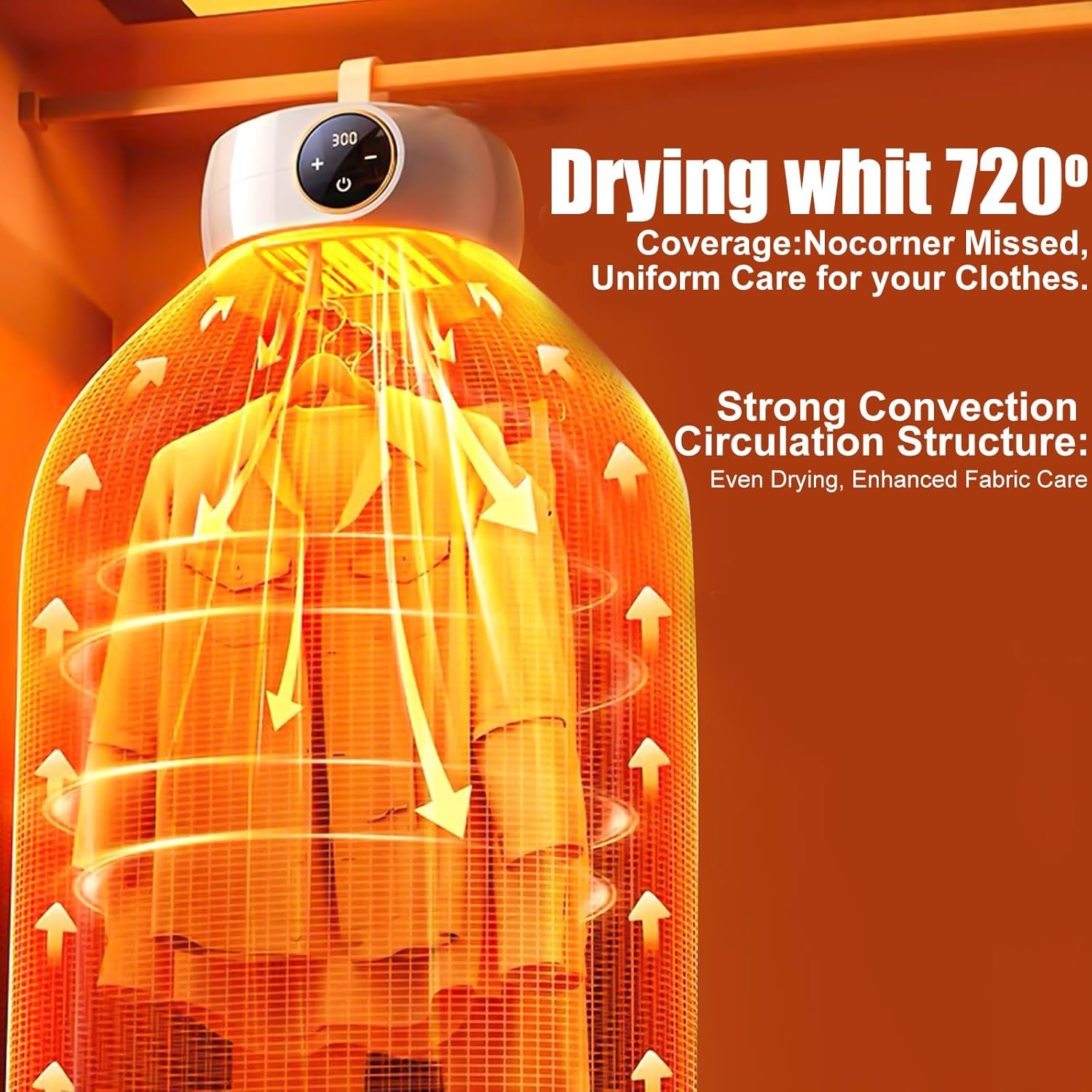 Portable Clothes Dryer, Small Compact Foldable Electric Drying Machine with Dry Bag for Travel,RV, Home,Apartment (wizi01) - Image 6