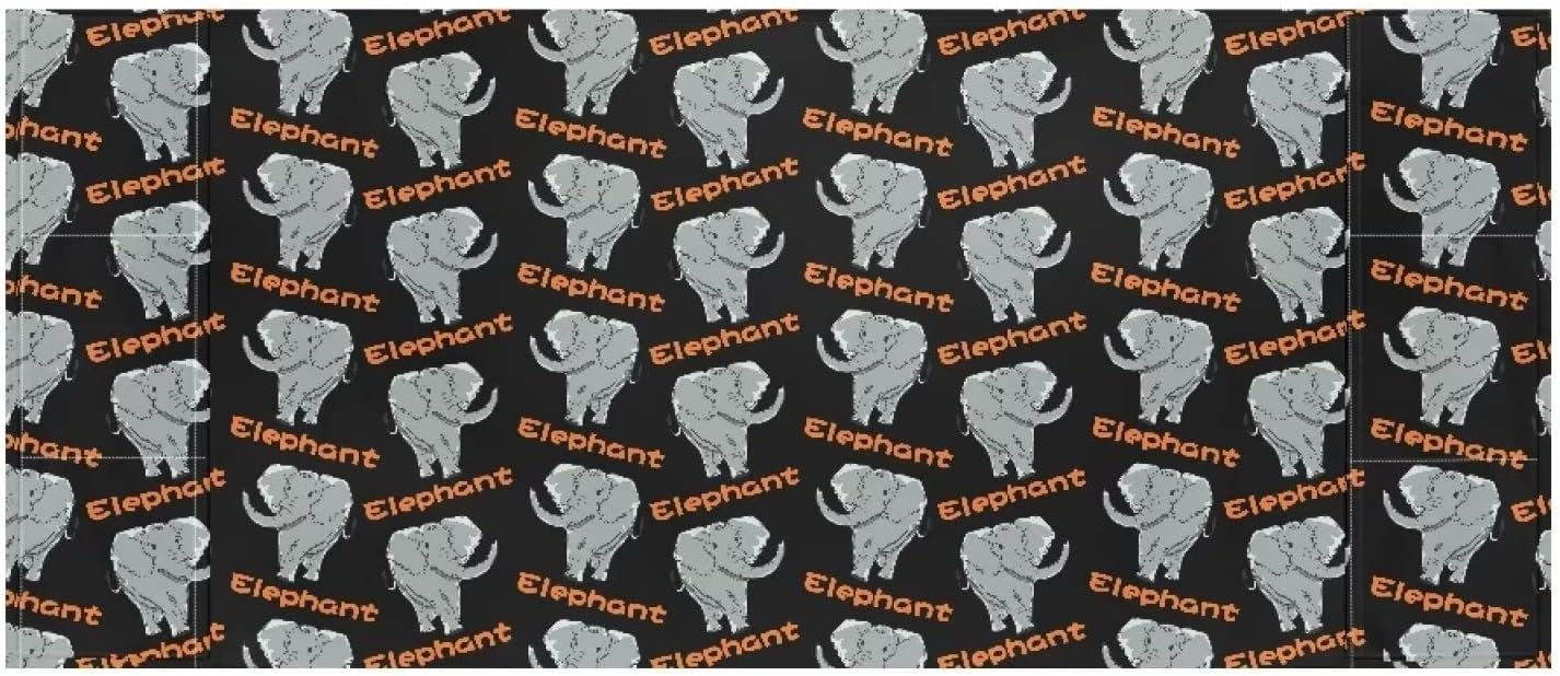 ZFRXIGN Trendy Elephant Fridge Cover Dustproof Top Cover Linen Refrigerator Cover Kitchen Appliance Protector Decorative Dust proof Cover with Side Storage Pockets - Image 2