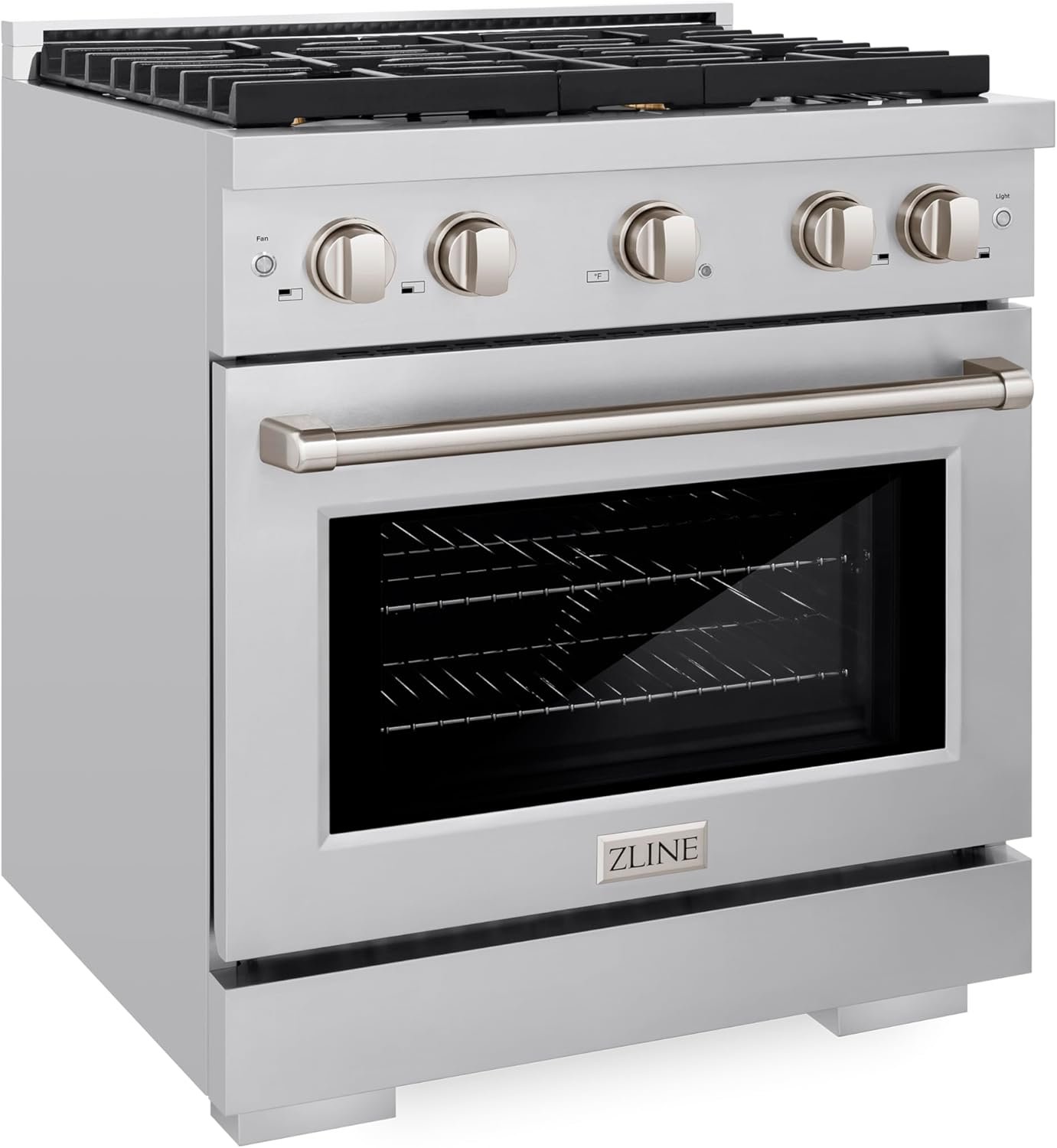 ZLINE 30 in. 4.2 cu. ft. Paramount Gas Range with Convection Gas Oven in Stainless Steel with 4 Brass Burners (SGR-BR-30) - Image 3