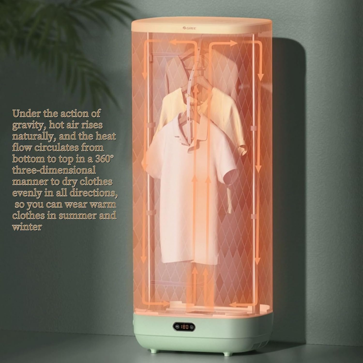 Portable Clothes Dryer,Portable Dryers For Laundry,Portable Dryer For Clothes,Portable Laundry Dryer,with Timer,Foldable,Portable Compact Laundry Clothes Dryer Electric Dryer/Rack for Home green - Image 7