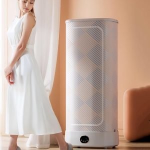 Portable Clothes Dryer, Vertical Foldable Dryer with Timer Function, Compact Electric Dryer for Apartments for Clothes & Fabric & Shoe with Remote Control